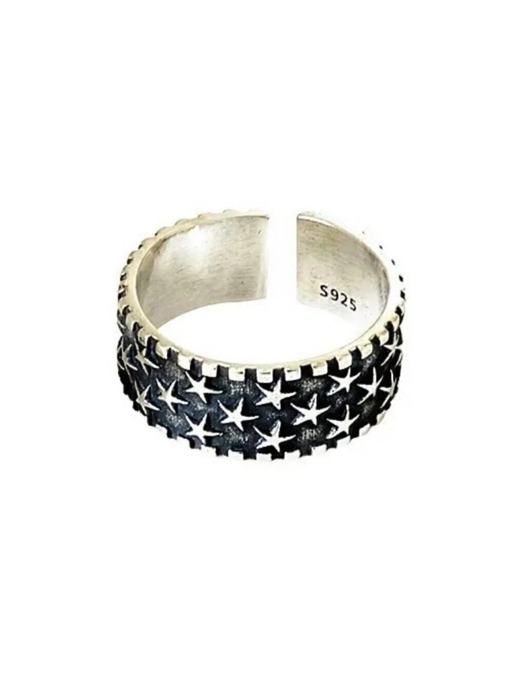 925 Sterling Stamped Adjustable Star Boho Ring #1308